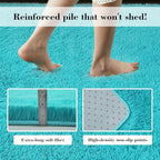 Teal Blue Rug Fluffy Rugs, 3x5 Teal Area Rugs - Image 4