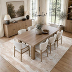 DCX Abstract Area Rug 9x12, Washable Beige Brown Modern Rug - Image 3