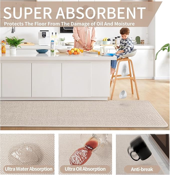 YDKGL Kitchen Mats for Floor, Super Absorbent Kitchen Rugs Non Slip Washable - Image 5