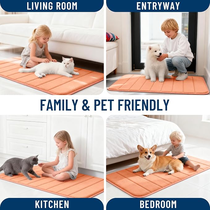 OLANLY Memory Foam Long Bathroom Rugs Runner 47x17, Super Soft Absorbent Bath - Image 9