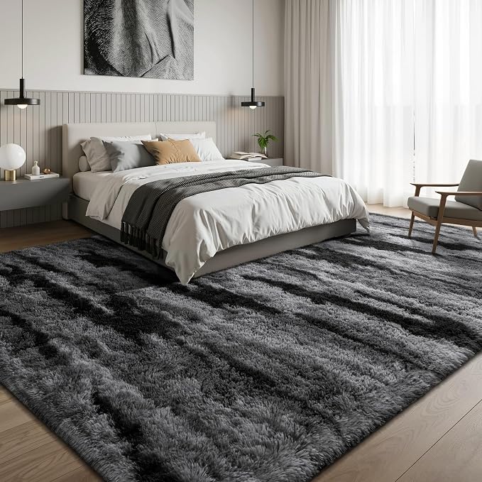 Deerhoo Large Shag Area Rugs 5 x 8, Tie-Dyed Plush Fuzzy Rugs - Image 3