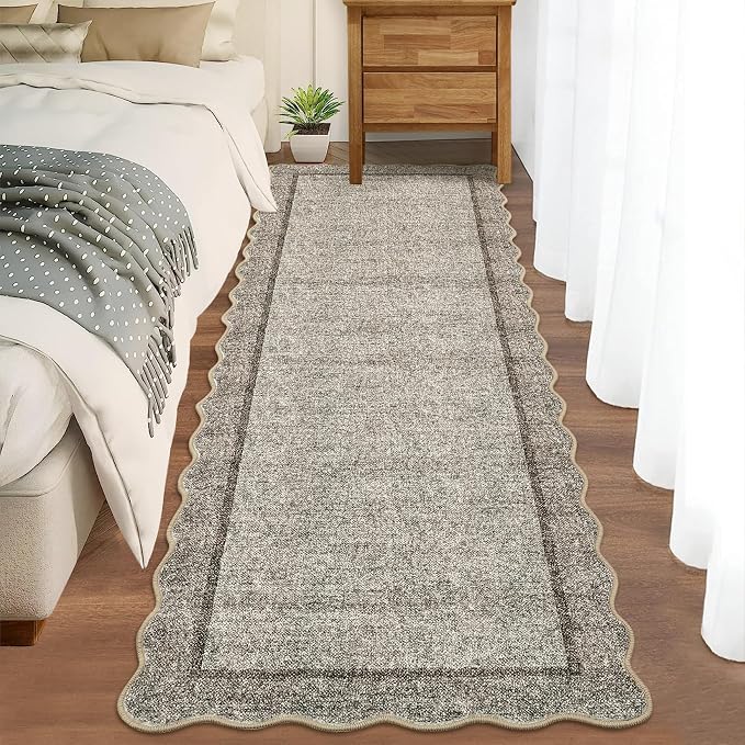 GarveeHome Scalloped Washable Runner Rug 2x8 Runner Modern Non Slip Kitchen - Image 8