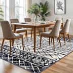 KUTA 6x9 Boho Area Rug for Living Room, Moroccan Washable Kitchen Rugs Non Slip - Image 3