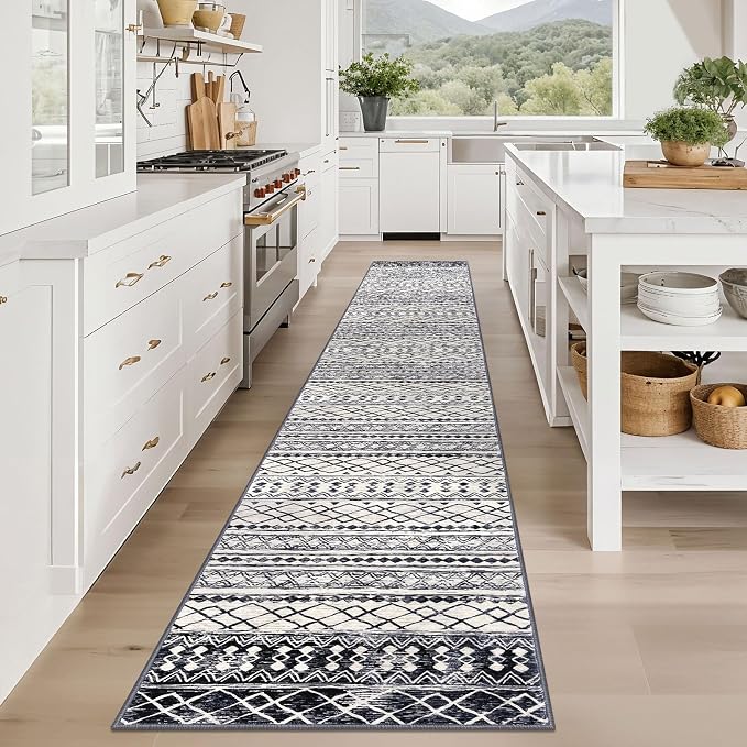 KUTA Boho Hallways Runner Rugs 2x12, Moroccan Washable Kitchen Rug Non-Slip - Image 3