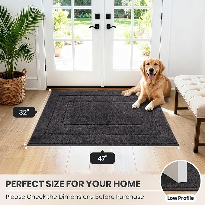 PURRUGS Dirt Trapping Door Mat 32" x 47", Non-Slip/Skid Machine Washable - Image 8