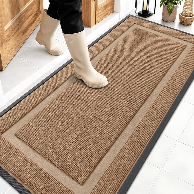 OLANLY Front Door Mat Indoor Outdoor Entrance, Waterproof All-Season, by OLANLY