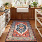 SERISSA Boho Area Rugs for Entryway, 3x4 Washable Non-Slip Kitchen Rug - Image 3