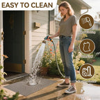 Front Door Mat 31''x47'', Absorbent Dirt Resist Washable Non Slip Low-Profile - Image 8