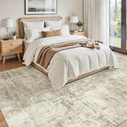 Soalmost 7x10 Area Rug for Living Room Washable Abstract Vintage Soft Thin - Image 3