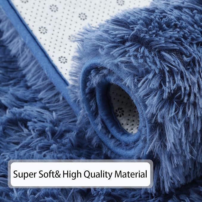 Andecor Soft Fluffy Bedroom Rugs, 4 x 6 Feet Indoor Shaggy Plush Area Rug - Image 6