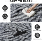 Fluffy Rugs for Living Room, 5x7 Ft Black White Zebra Shag Rugs for Bedroom - Image 7