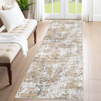 XLUEZ 2x8 Runner Rug for Hallway, Washable Modern Abstract Runner Rugs Neutral by XLUEZ