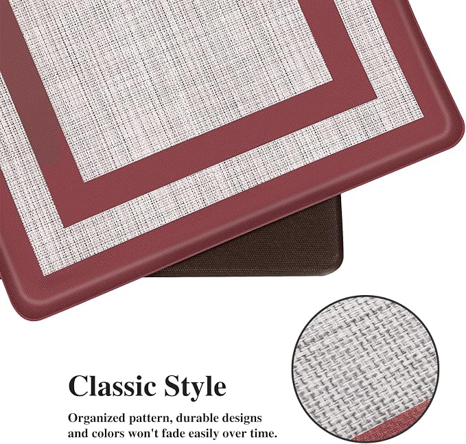 Mattitude Kitchen Mats Set of 2 Cushioned 0.47 inch Thick Rugs Non-Skid - Image 2