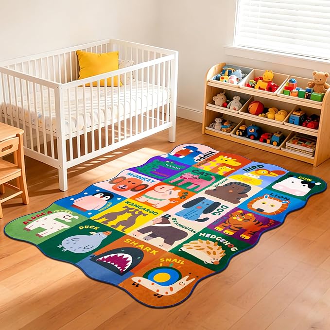 Kids Rugs for Playroom, 3x5 Feet Upgrade Ultra Non Slip Area Rug, Washable Play - Image 6