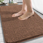 OLANLY Bathroom Rugs 34x21, Extra Soft Absorbent Chenille Bath Rugs, Rubber by OLANLY