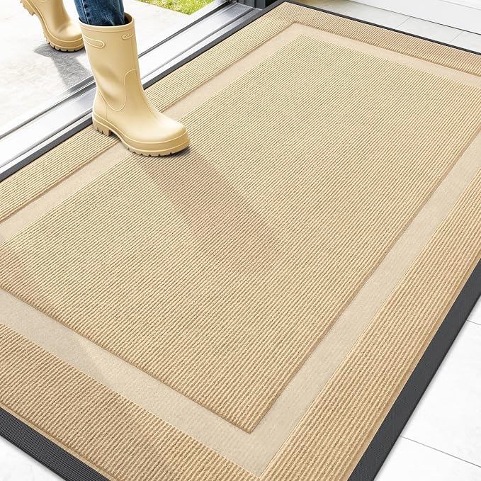 OLANLY Front Door Mat Indoor Outdoor Entrance, Waterproof All-Season, by OLANLY
