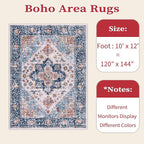 SERISSA 10x12 Area Rugs for Living Room, Large Washable Non-Slip Boho Rug - Image 6