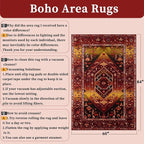 SERISSA 5x7 Boho Area Rug, Washable Non-Slip Rugs - Image 2