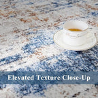 10x10 ft Square Living Room Rug – Washable Modern Abstract Area Rug - Image 9