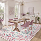 DCX Washable 6x9 Bow Rug, Cute Soft Low Pile Indoor Décor Carpet, Kid & Pet - Image 4