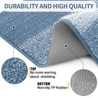 Kitinjoy Indoor Outdoor Door Mat, 48x32 Non-Slip Absorbent Dirt Trapper - Image 4