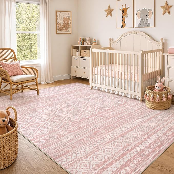 Nakagishi Area Rug Living Room Rugs: 5x7 Large Soft Machine Washable Boho by NakagishiAreaRug