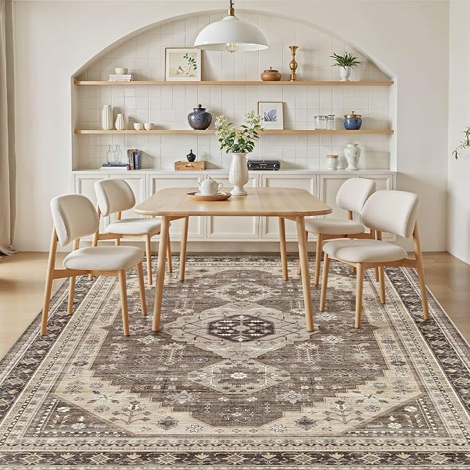 7x9 Washable Area Rug, Large Rugs - Image 6