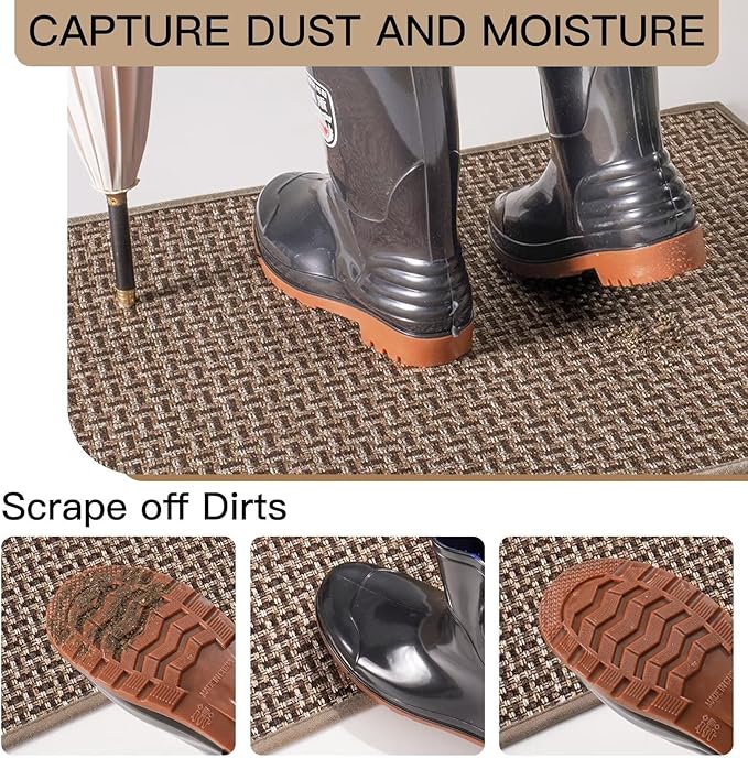 YDKGL Door Mat 31x47, Dirt Resistant and Absorbent, Non-Slip Rubber Backing - Image 3