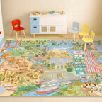 Large Kids Area Rug 6x9 – Interactive North America Map Carpet - Image 8