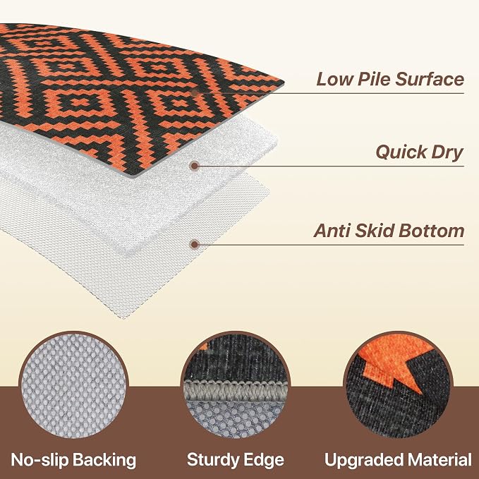 GENIMO Outdoor Rug for Patio Clearance, Waterproof Reversible Fall Doormat - Image 5