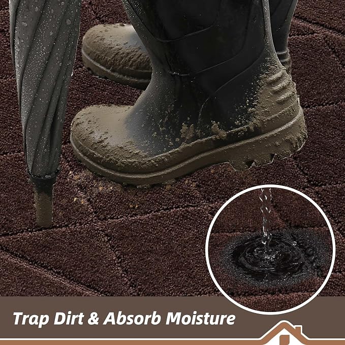 BEQHAUSE Dirt Trapper Door Mat 32" x 72", Doormat Non-Slip Entryway Rugs - Image 3