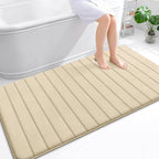OLANLY Memory Foam Bath Mat 59x35, Super Soft Absorbent Bathroom Rugs, Quick Dry by OLANLY