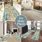 Vaukki Boho Kitchen Rug Sets 3 Pieces, Washable Kitchen Mats - Image 2