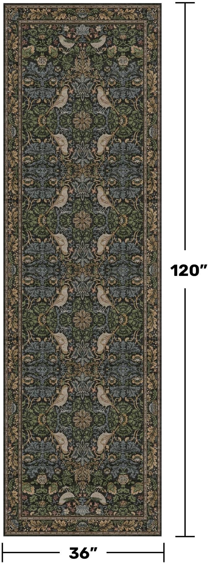10 ft Long Vintage Runner Rugs for Hallways - Image 2