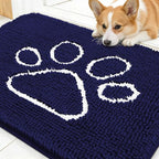 OLANLY Dog Door Mat for Muddy Paws 30x20, Paw Print Design, Absorbs Moisture by OLANLY