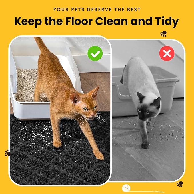 Conlun Cat Litter Mat Litter Trapping Mat, Less Waste Cat Litter Box Mat - Image 4
