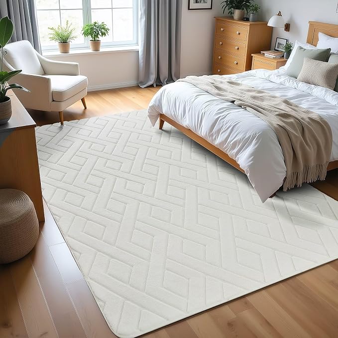 Macgace Ultra Soft Cream White Area Rug - Image 2