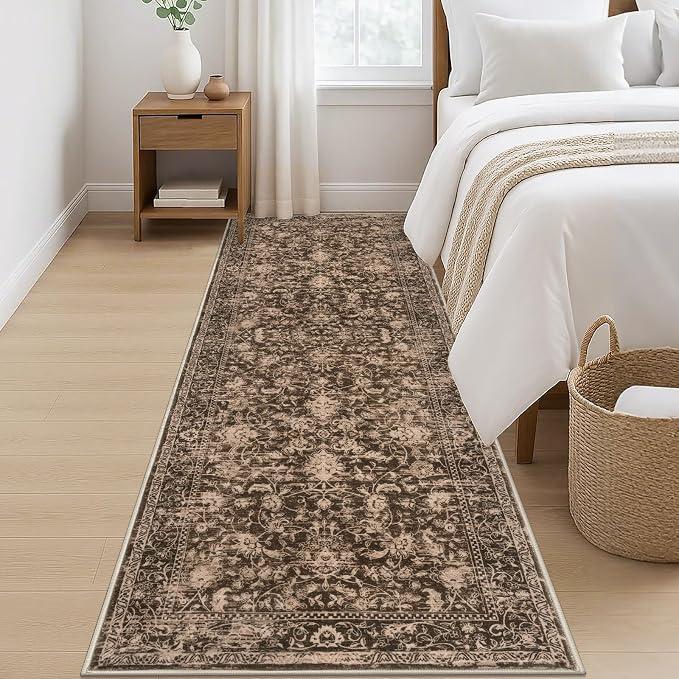 KILOCOCO Hallway Runner 3x8 Rug Runner Washable Kitchen Runners Printed Floral - Image 2