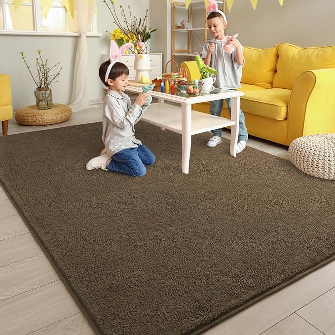 Pettop 4x6 ft Light Brown Area Rugs - Image 5