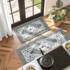 Collive Boho Kitchen Rugs and Mats 2PCS, Cushioned Anti Fatigue Kitchen Mats - Image 8