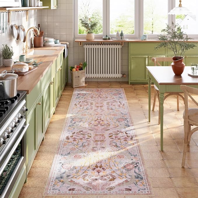 AMTOVO 2.7x8 Runner Rug for Hallway, Washable Non-Slip Long Kitchen Carpet - Image 3