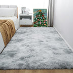 KICHOWUA 6x9 Light Grey Fluffy Shag Area Rug - Image 8