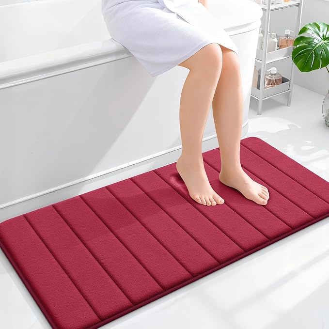 OLANLY Memory Foam Long Bathroom Rugs Runner 44x20, Super Soft Absorbent Bath by OLANLY
