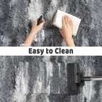 Soft Runner Rugs for Bedroom Hallways, 2x6 Abstract Grey Fluffy Shag Throw Area - Image 6