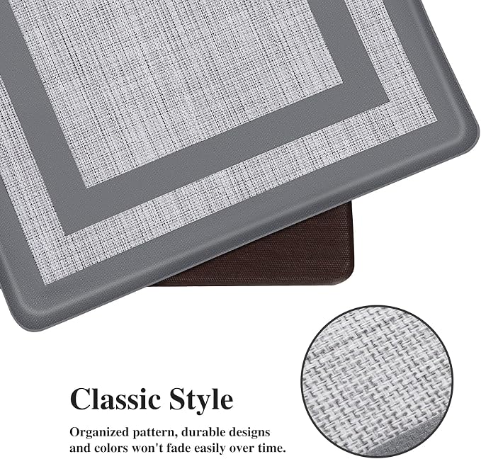 Mattitude Kitchen Mats Set of 2 Cushioned 0.47 inch Kitchen Rugs Non-Skid Rug - Image 4