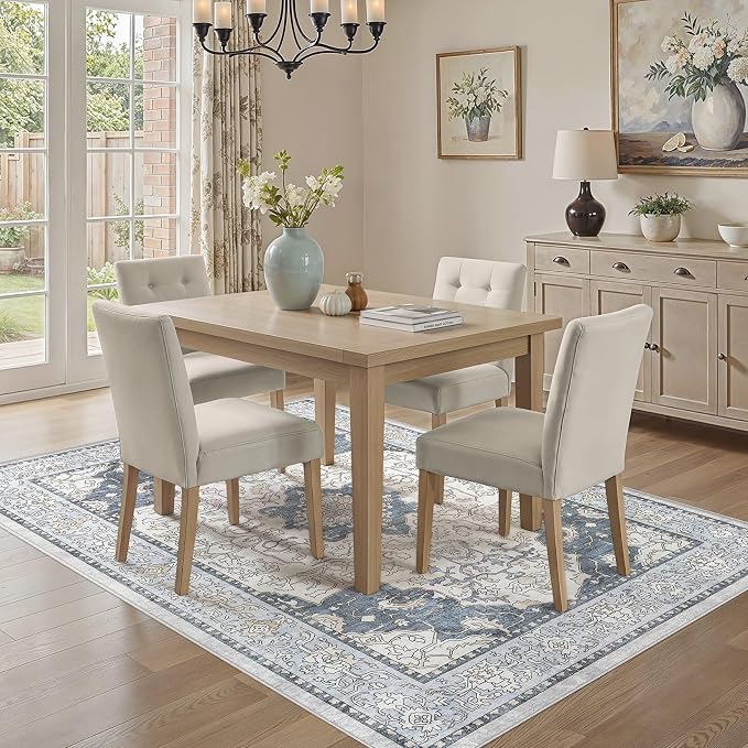 cotiled 5x7 Area Rug Machine Washable Vintage Carpet - Image 5