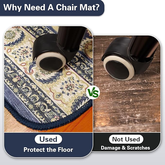 36" X 48" Office Chair Mat for Hardwood and Tile Floors, Under Desk Chair Mat - Image 3