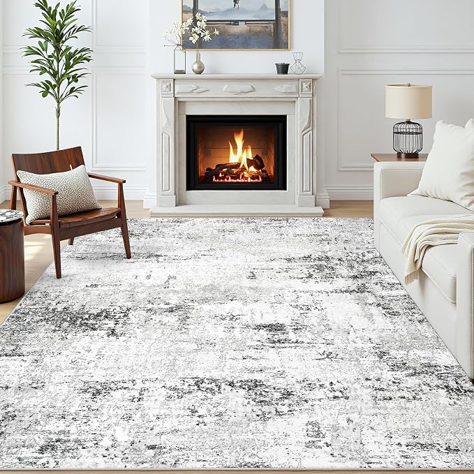 Area Rugs 6x9 Living Room: Large Modern Abstract Washable Rug Soft Anti-Skid - Image 2
