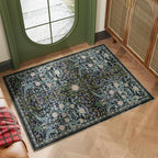 AMTOVO 2x3 Washable Entryway Area Rug Door Mat, Vintage Boho Floral Distressed by AMTOVO