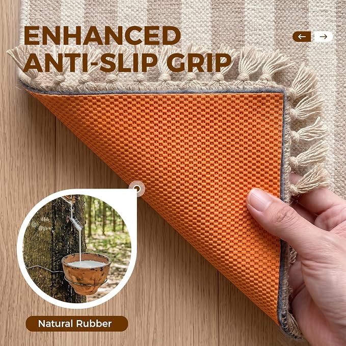 Rug Pad 5 x 7 Ft Non-Slip, Felt and Natural Rubber Backing, 1/4" Thick - Image 4